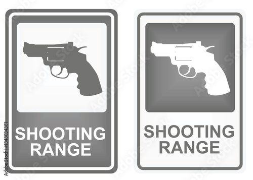 Shooting range sign. vector illustration