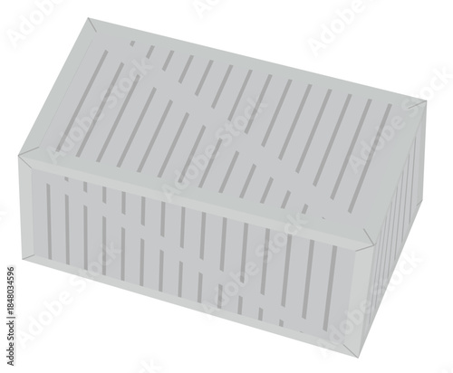 Closed wooden box. vector illustration