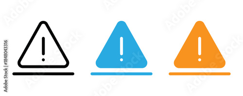 Warning signs icons set