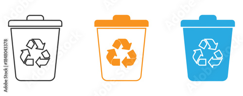 Recycling bins for proper waste management and eco friendly practices
