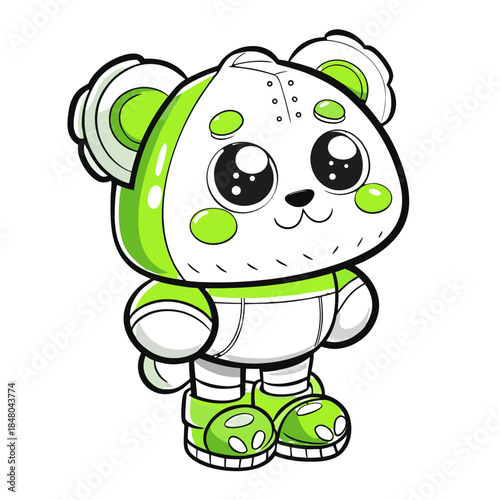 Cute Kawaii Animal Mascot – Vector Character for T-Shirts