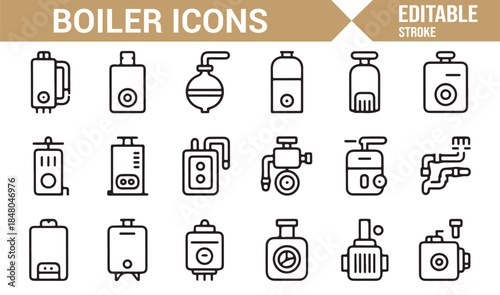 Minimal boiler and plumbing symbols for engineering design