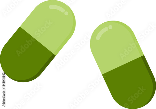 Colorful capsule pills display assorted medical medication