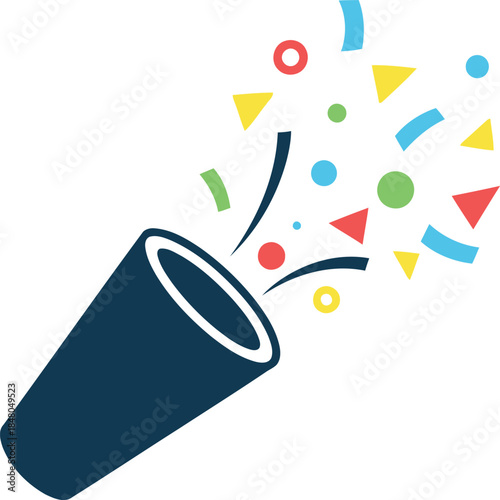 A simple flat vector illustration of a black mug filled with hot chocolate and three white marshmallows, with steam rising.