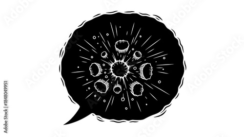 Explosive idea in a speech bubble