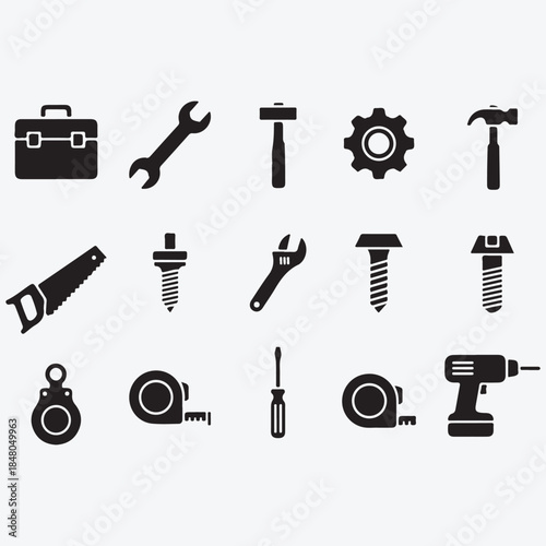 tools icons set