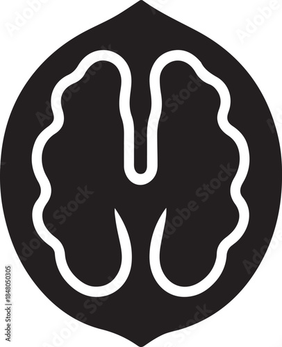 walnut silhouette vector logo