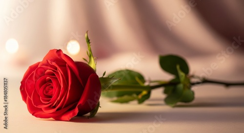 red rose and gift box