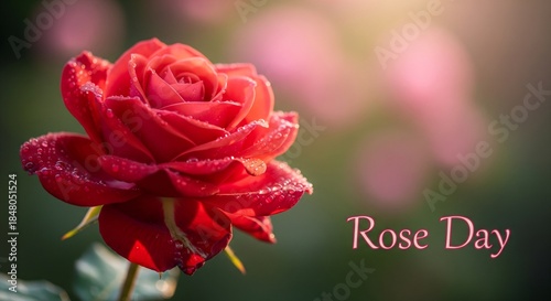 red rose and gift box