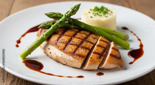 grilled chicken breast with vegetables