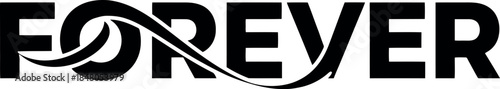 Forever black logo design eternity symbol.