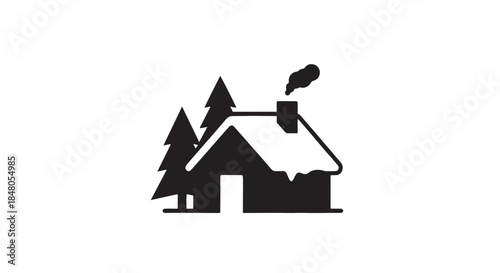 Real estate house logo with tree icon vector illustration