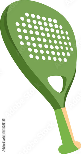 Green Padel Racket Illustration
