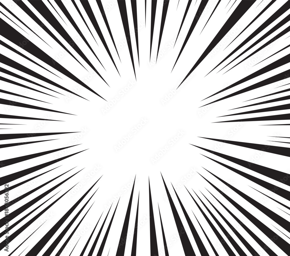 Obraz premium Manga effect line backdrop. Abstract book rays background. Vector illustration. 