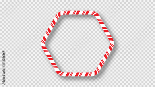 Christmas candy cane frame