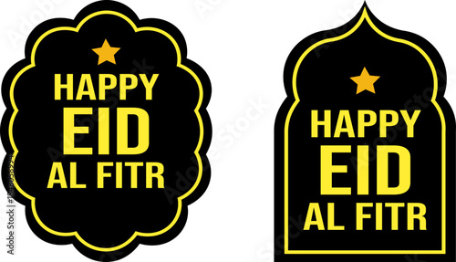 Happy Eid Al Fitr Greeting Cards Set for Celebration
