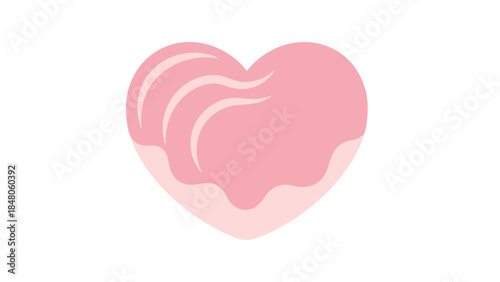 Stylized pink heart with layered wave patterns representing love and emotion in a minimalistic