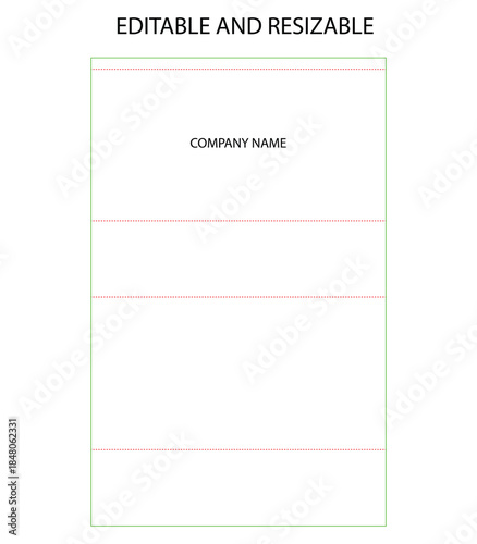Printable Custom Packaging Die Line Template Resizable Editable Vector Design