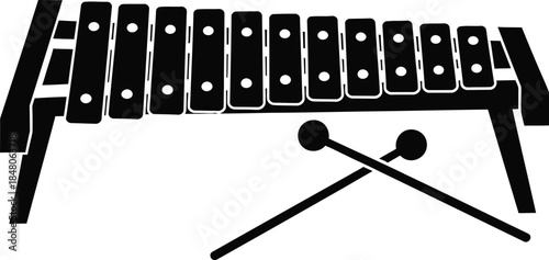 Black and white xylophone