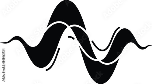 Black and white wave design