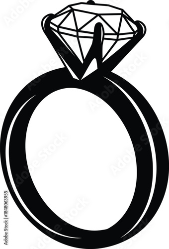 Classic solitaire engagement ring