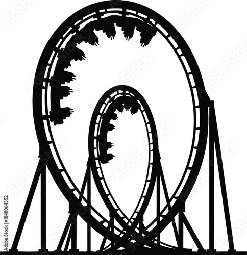 Thrilling roller coaster loop