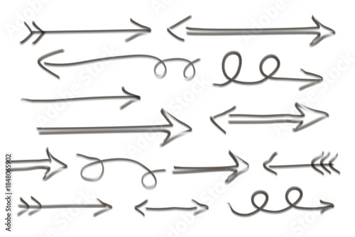 Hand-drawn arrows, doodle style, sketchy lines, playful and natural look