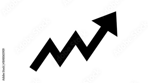 Upward Trending Graph Illustration Signifying Growth and Progress in Data Analysis and Business