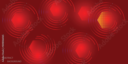 Abstract Neon shiny color lines background. colorful web template Geometric modern technology concept.  Vector illustration design.