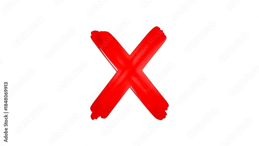 Obraz premium red cross isolated on white