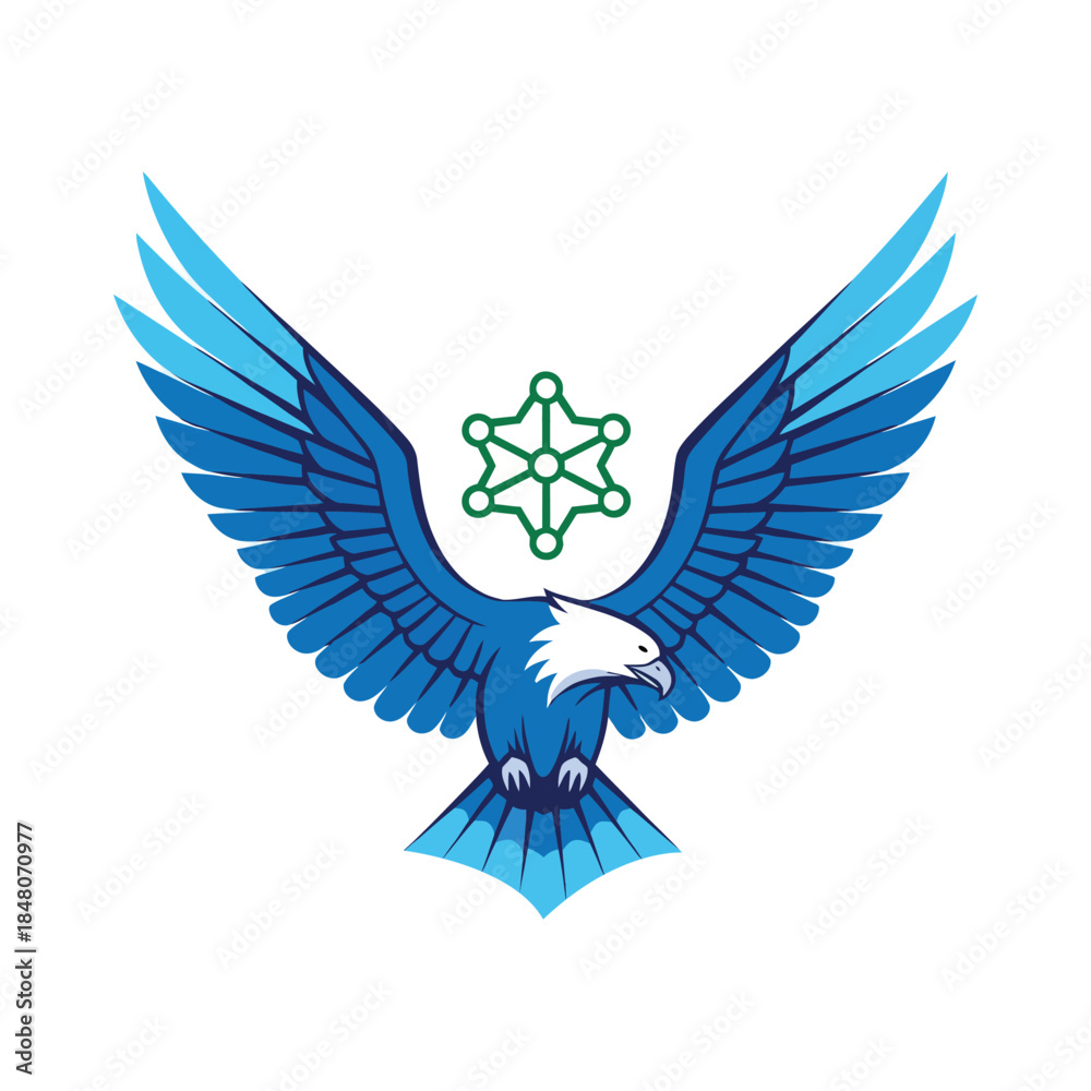 Obraz premium A eagle with wings vector design illustration