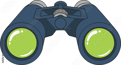 Magnifying glass, inquisitive discovery vector illustration
