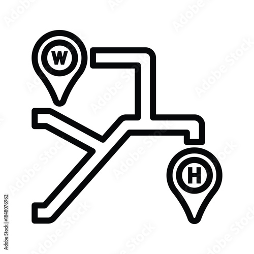 Home to work location icon