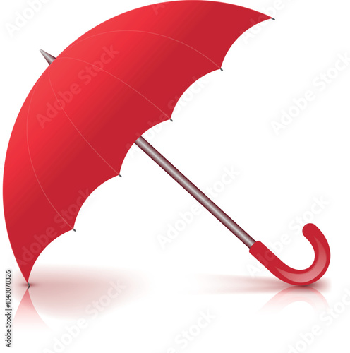 Black and White Simple flat umbrella icon, Nice umbrella isolated on white background.
