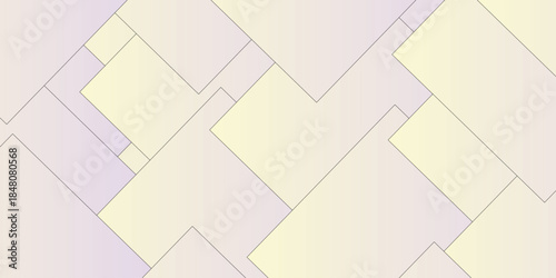 Light yellow & bubblegum pink abstract shape background vector presentation design. abstract background with purple and white lines with shadow. white paper transparent material in triangle .