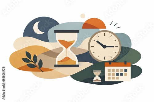 Abstract Time Management and Planning Concept