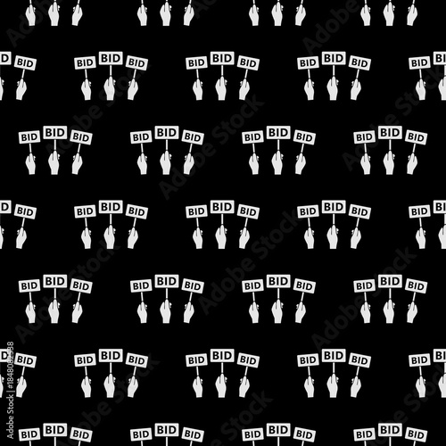 Hands holding bids seamless pattern isolated on black background