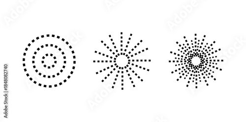 Doted firework icon. fireworks festive decoration, celebration, overlay effect. png and vector illustration on transparent background