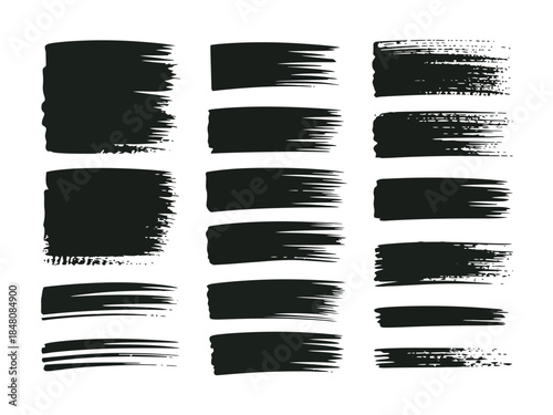 Brush Strokes Black Ink Strokes