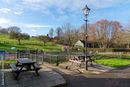 Photos A deserted children's playground in Warminster pleasure grounds