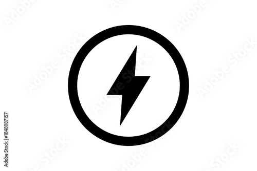 Free Download Minimal Lightning Bolt Icon Isolated on Alpha Background - GFXLoad