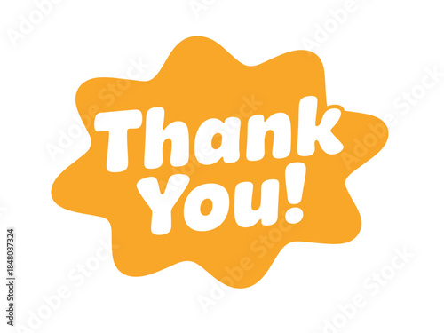 Colorful Thank You Message Sticker
