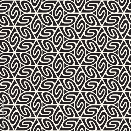 Vector seamless lines mosaic pattern. Modern stylish abstract texture. Repeating geometric tiles