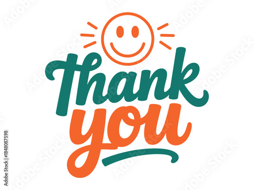 Colorful Thank You Message Graphic