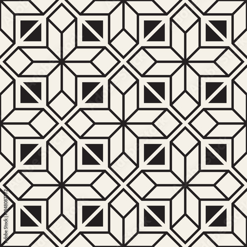 Vector seamless pattern. Modern stylish abstract texture. Repeating geometric tiles from striped elements
