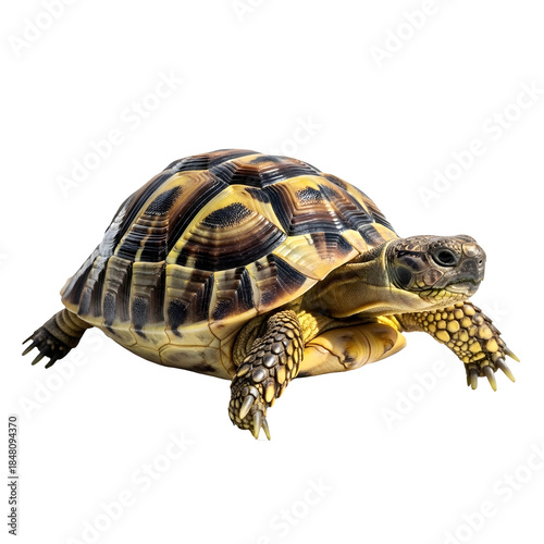 side view of the turtle isolated on white background high quality stock file image .