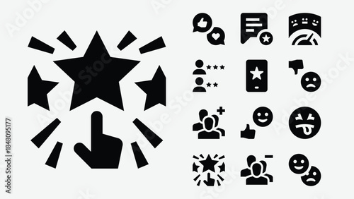 User Ratings and Reviews Icons Set