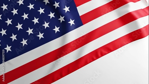 The american flag waving in the wind