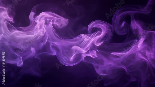 Purple Smoke Abstract Swirls Background Texture.