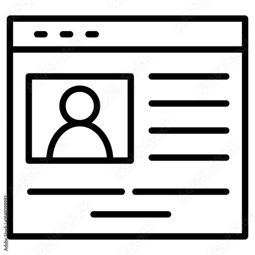 Community Manager web design elements outline icons, minimalist vector illustration, simple concept, editable stroke, Isolated on white background